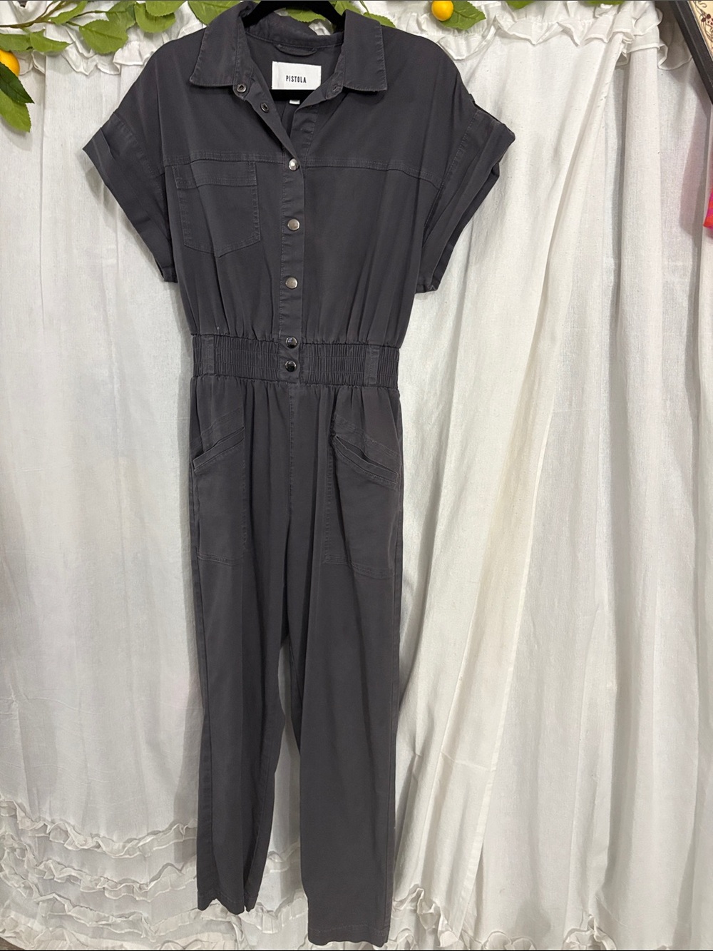 pistola Dani Lightweight Dolman Pull On Jumpsuit Asphalt Women’s Size Small